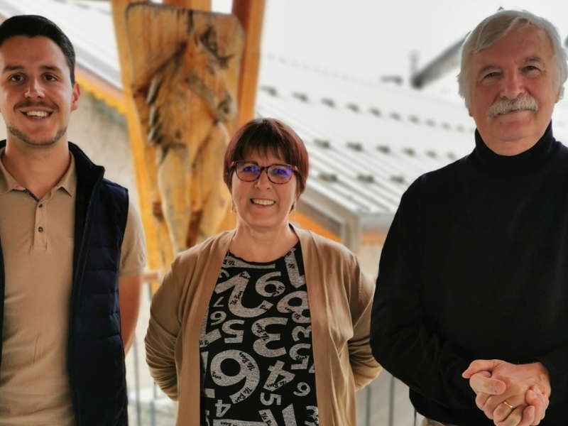 De gauche à droite : Mickaël, Corinne et Jean-Pierre